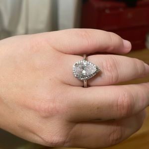 Sterling silver cubic zirconia ring size 7